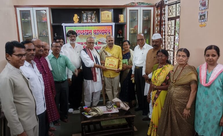 नि:स्पृह पत्रकाराचा हृद्य सन्मान!