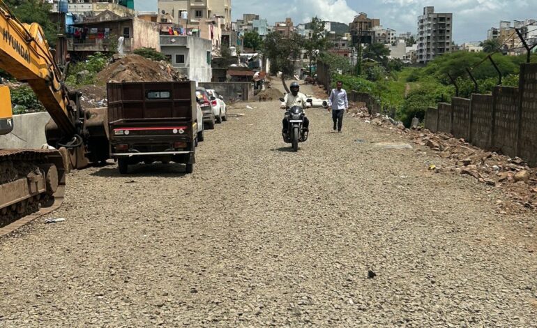 दिघी बायपास रस्त्याच्या कामाला गती