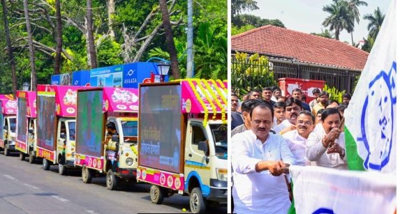 राष्ट्रवादी अजित पवारांच्या पक्ष प्रचारासाठी १५० एलईडी व्हॅन