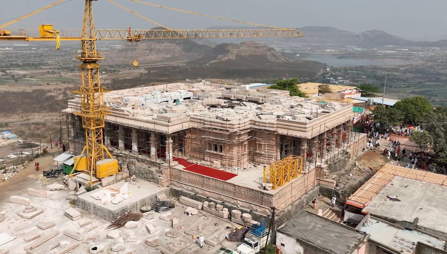 श्री क्षेत्र भंडारा डोंगर येथील संत तुकोबारायांचे मंदिर पूर्णत्वाच्या मार्गावर!