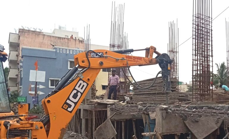थेरगाव , रहाटणी येथीलअनधिकृत बांधकामांवर निष्कासनाची कारवाई!