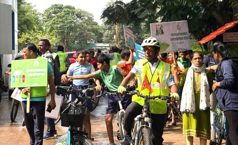 प्राधिकरणात रंगला ‘किड्स सायकल डे’चा अनोखा उपक्रम!