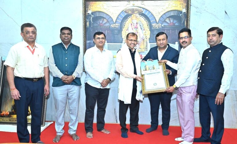 श्री साईबाबा संस्थानची ग्लोबल बुक ऑफ एक्सलन्स, इंग्लंड वर्ल्ड रेकॉर्ड मध्ये नोंद!