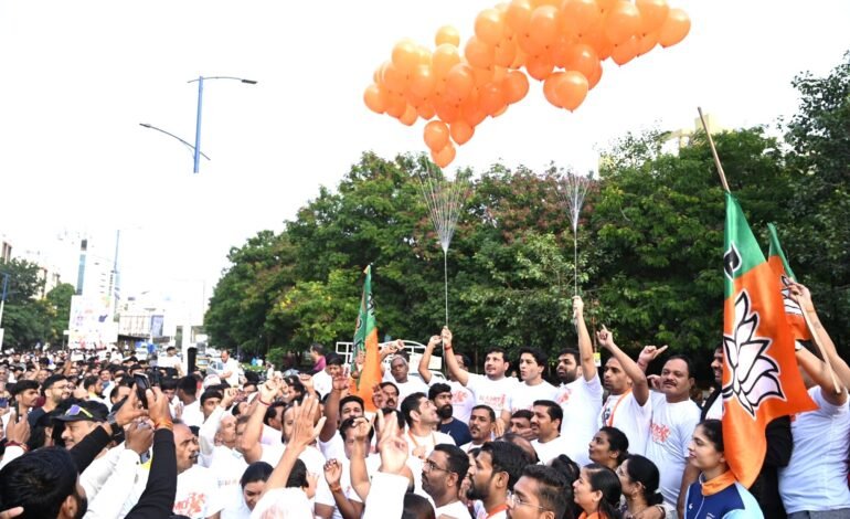 पंतप्रधान नरेंद्र मोदी यांच्या वाढदिवसानिमित्त’नमो युवा रन’ मॅरेथॉनला उत्स्फूर्त प्रतिसाद!