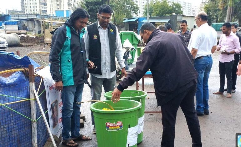 पर्यावरणपूरक गणेशोत्सवासाठी राबवलेल्या निर्माल्य संकलन उपक्रमाला चांगला प्रतिसाद!