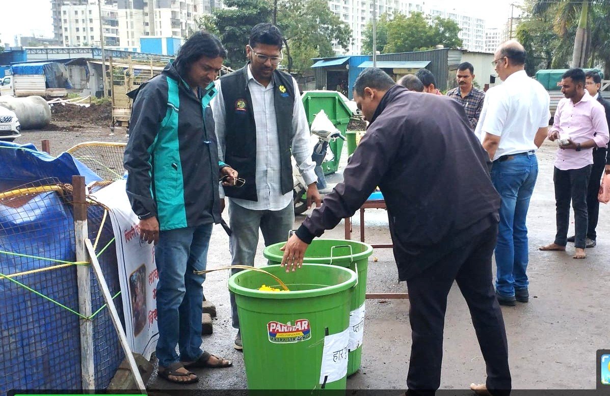 पर्यावरणपूरक गणेशोत्सवासाठी राबवलेल्या निर्माल्य संकलन उपक्रमाला चांगला प्रतिसाद!