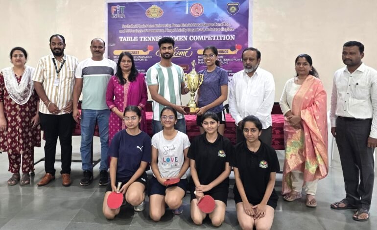 पीसीसीओईची टेबल टेनिस स्पर्धेमध्ये विजयाची ‘हॅटट्रिक’!