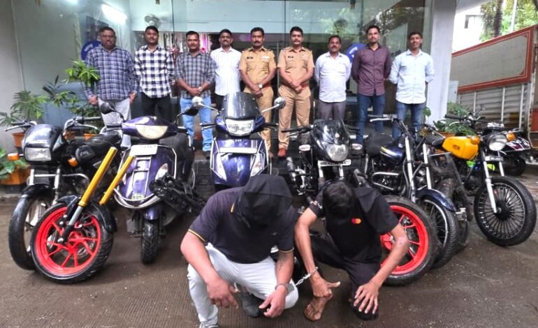 चोरलेल्या मोटरसायकलींचे स्पेअर पार्ट भंगार मध्ये विक्री करणारी टोळी जेरबंद!